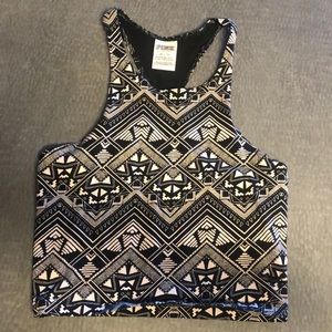 PINK razor back crop top